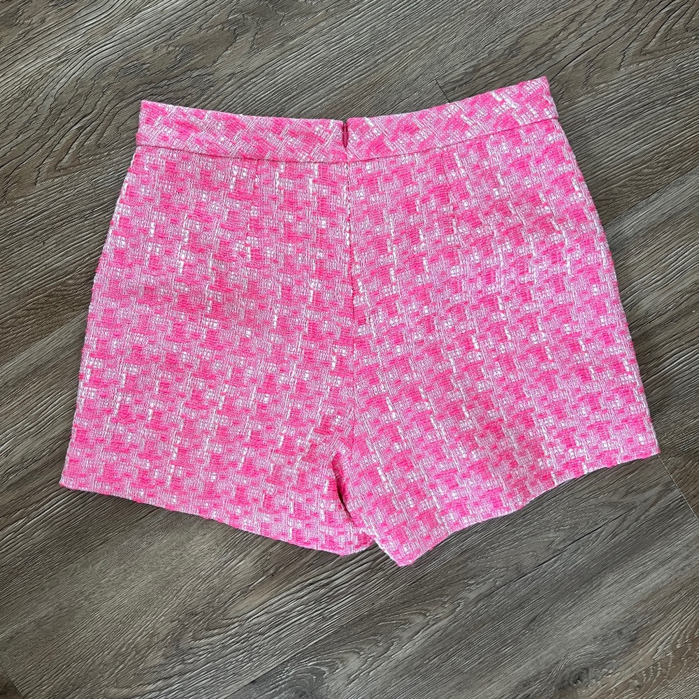 L’Agence Ashton Tweed Shorts - Brand New With Tags - Pink Tweed